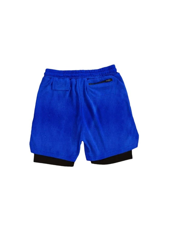 Gym Shorts for Men, Men's Activewear Running Shorts,Drawstring Gym Shorts Men, 2 Layer Loose Athletic Shorts with 4 Pockets - Image 1